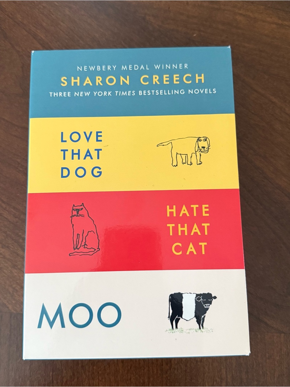 Sharon Creech 3-Book Box Set: Love That Dog, Hate That Cat, and Moo